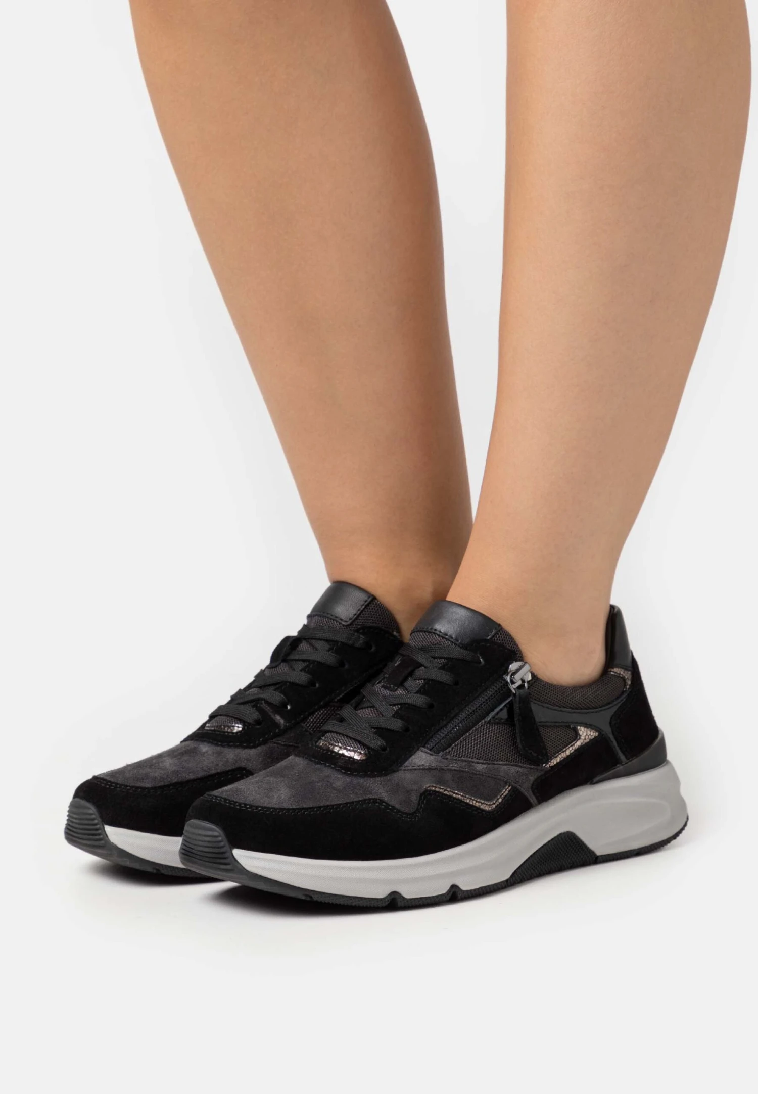 Gabor Comfort Zapatillas - Dark Grey/Black/Bronce 3 Gabor Comfort Zapatillas - Dark Grey/Black/Bronce