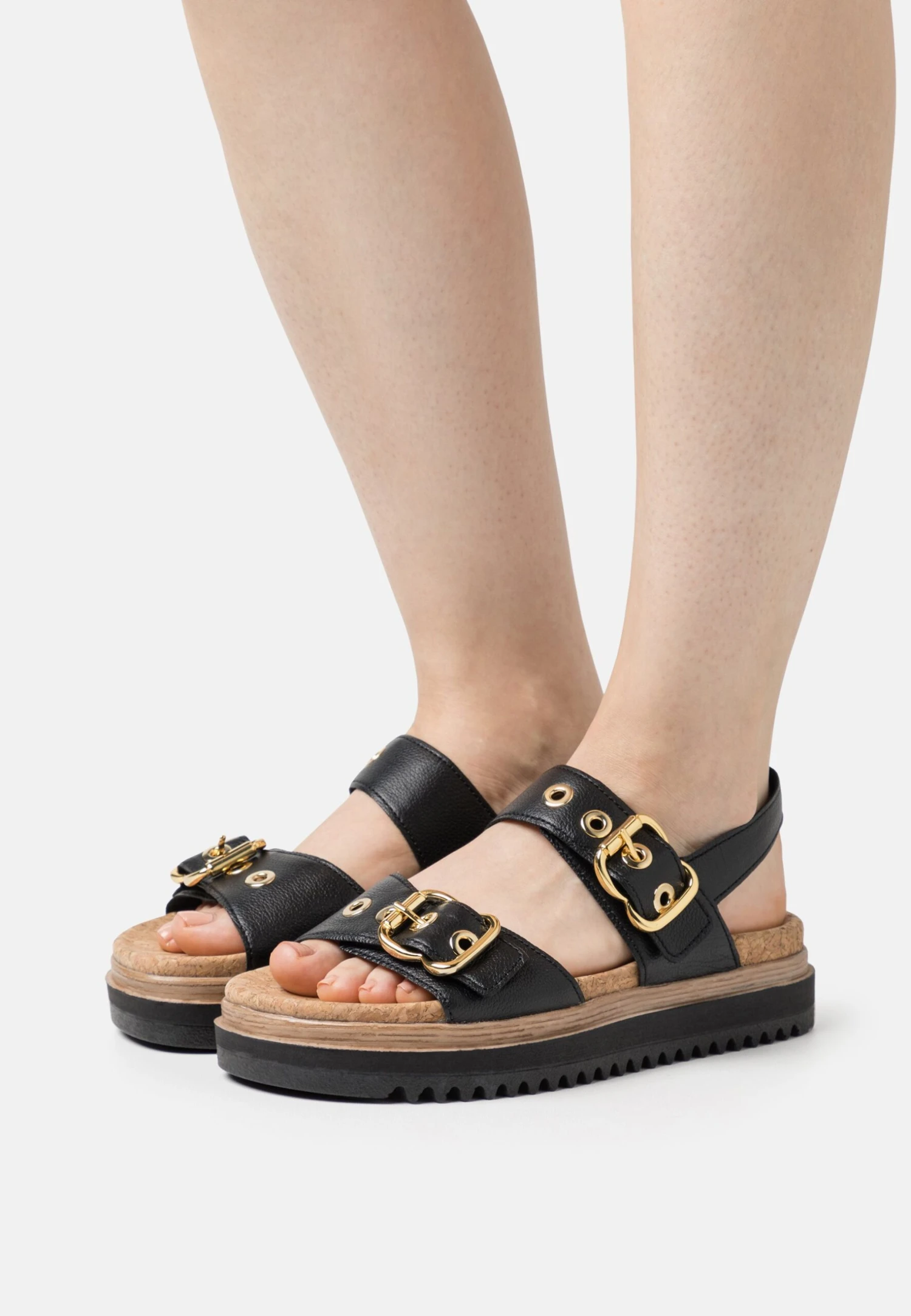 Gabor Comfort Sandalias Con Plataforma - Schwarz/Gold 3 Gabor Comfort Sandalias Con Plataforma - Schwarz/Gold